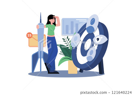 Target Audience Illustration concept on white background 121640224