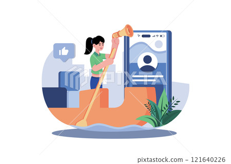 Social Media Marketing Illustration concept on white background 121640226