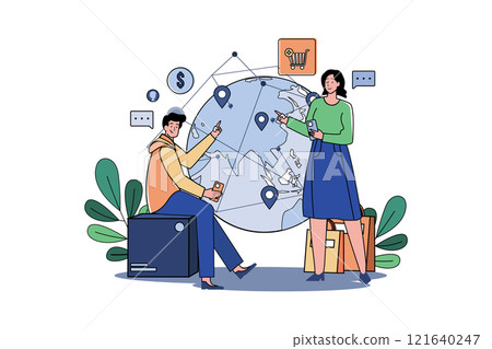 The Concept Of Users Around The World 121640247