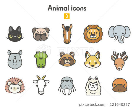 動物圖示集合 3 動物圖示集合 3 121640257