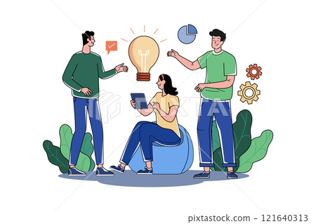 Group Of Volunteers Giving Charity Gifts To The Poor 121640313