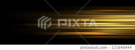 Speed light effect with golden rays 121640444