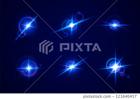 Glint glare collection with bright luminous effect 121640457