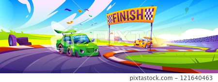 Race competition panoramic scene 121640463