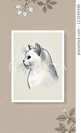 The profile of a cat The profile of a cat 121640496