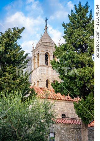 Orthodox Rezevici monastery near the Adriatic sea in Montenegro Orthodox Rezevici monastery near the Adriatic sea in Montenegro 121640564