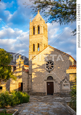 Orthodox Rezevici monastery near the Adriatic sea in Montenegro Orthodox Rezevici monastery near the Adriatic sea in Montenegro 121640565