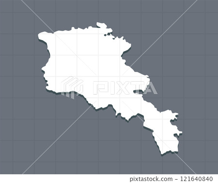 Vector map Armenia template Europe outline country 121640840