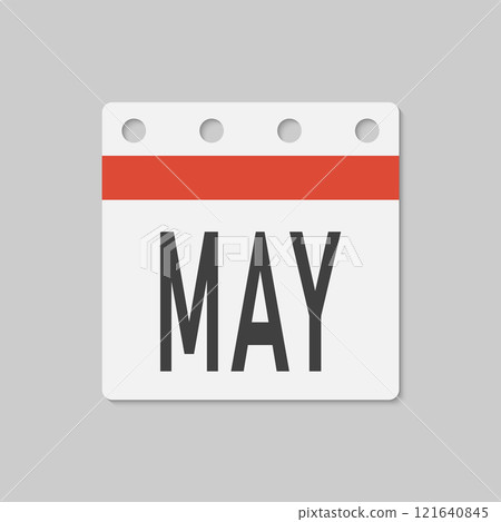 Vector template icon page calendar - May month 121640845