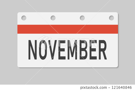 Vector template icon page calendar - November 121640846