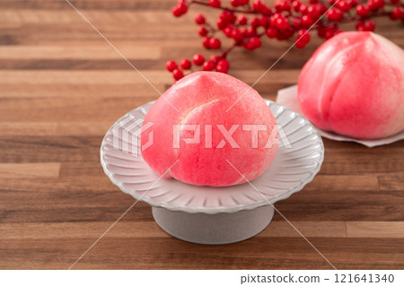 Chinese peach birthday bun shoutao birthday wish 长生きのモモ Chinese peach birthday bun shoutao birthday wish 长生きのモモ 121641340