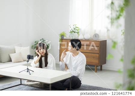 A quarrelling couple A quarrelling couple 121641774
