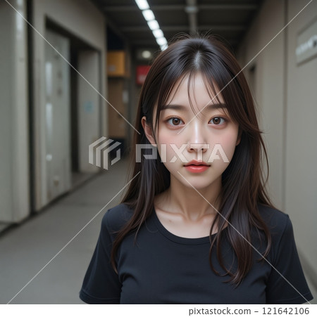 女人看著相機 121642106