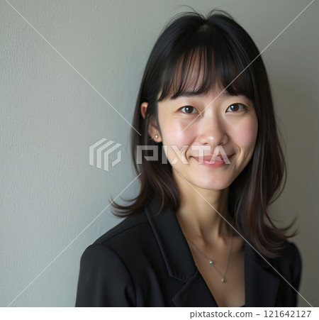 微笑對照相機的婦女 微笑對照相機的婦女 121642127