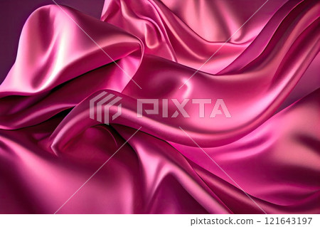 Abstract background. Colorful flying silk. Fabric in the wind. Cloth Wallpaper. 121643197
