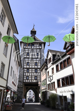 City life in Konstanz, Lake Constance in Germany 121643461