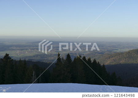 View from Rechelberg mountain in wintertime, Bavaria, Germany 121643498