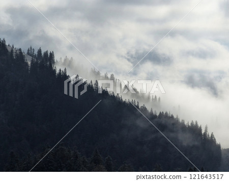 Mountain hiking to Bodenschneid mountain in springtime, Bavaria, Germany Mountain hiking to Bodenschneid mountain in springtime, Bavaria, Germany 121643517