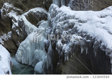 Partnachklamm or Partnach gorge in wintertime Partnachklamm or Partnach gorge in wintertime 121643593