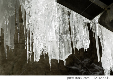 Partnachklamm or Partnach gorge in wintertime 121643610