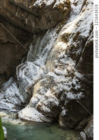 Partnachklamm or Partnach gorge in wintertime 121643619