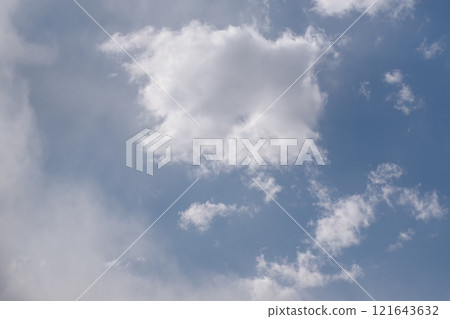 Blue sky and white clouds in summer with cumulus clouds writing space background 3 Blue sky and white clouds in summer with cumulus clouds writing space background 3 121643632