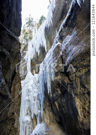 Partnachklamm or Partnach gorge in wintertime Partnachklamm or Partnach gorge in wintertime 121643644