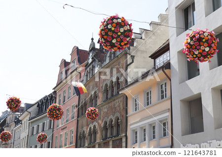 City life in Konstanz, Lake Constance in Germany 121643781