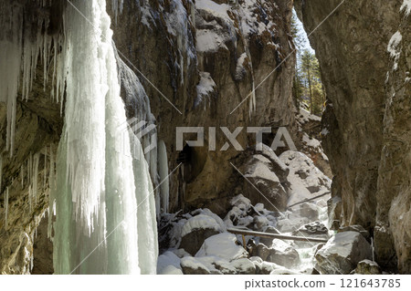 Partnachklamm or Partnach gorge in wintertime Partnachklamm or Partnach gorge in wintertime 121643785