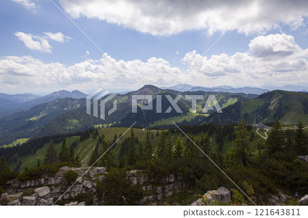 Mountain hiking Wallberg and Setzberg mountain, Bavaria, Germany 121643811