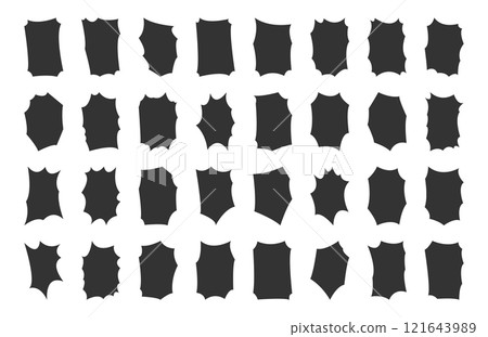 鋸齒狀的語音泡沫黑白語音泡沫.泡沫破裂向量 121643989