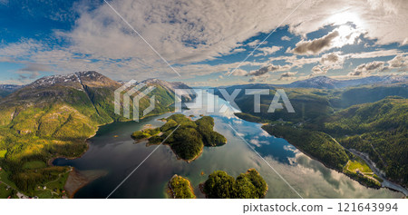 Beautiful Nature Norway aerial photography. 121643994