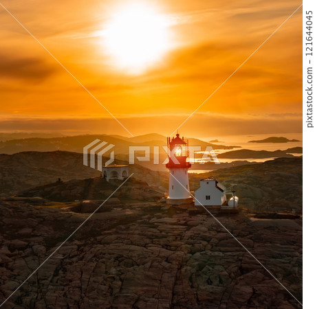 Lindesnes Fyr Lighthouse, Beautiful Nature Norway natural landscape 121644045