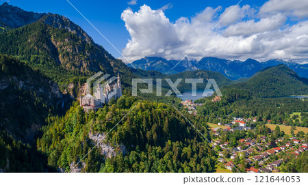Beautiful natural landscape of the Alps. Forggensee and Schwangau, Germany, Bavaria 121644053