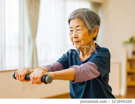 Senior rehabilitating 121644206