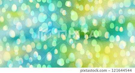 Spring yellow, green and blue festive seamless bg with easter egg shaped bokeh effect and overlay noise texture Spring yellow, green and blue festive seamless bg with easter egg shaped bokeh effect and overlay noise texture 121644544