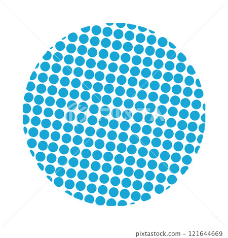 Cute dot halftone circle blue vector Abstract dot circle, 121644669