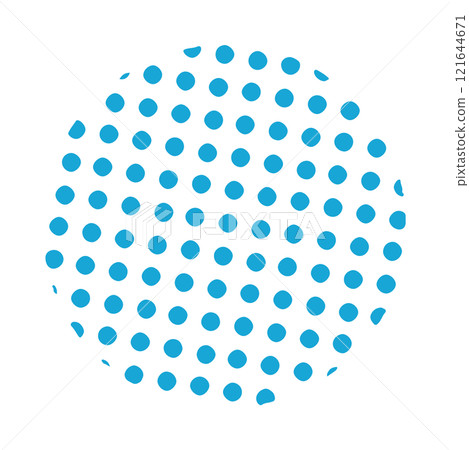 Cute dot halftone circle blue vector Abstract dot circle, 121644671