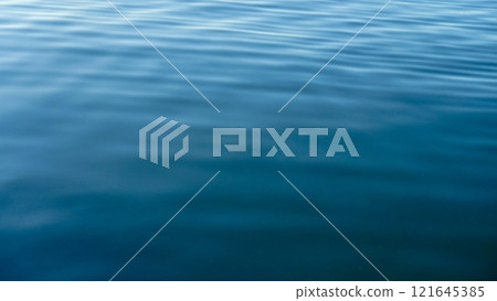 Water surface with small waves, deep water 121645385