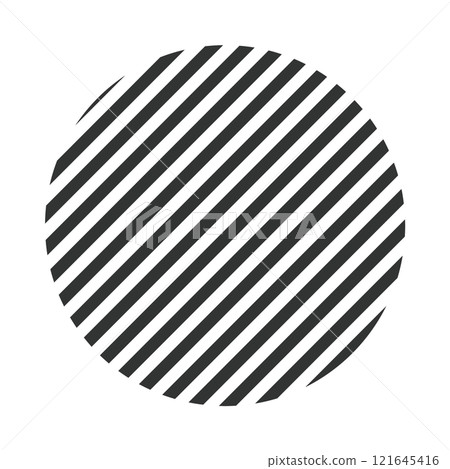 Geometric pattern striped circle black Striped pattern isolated 121645416