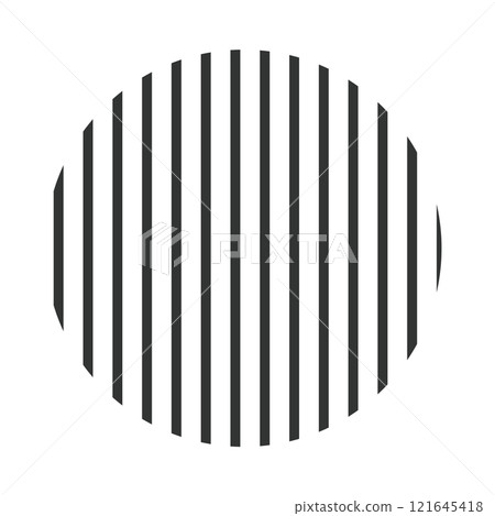 Geometric pattern striped circle black Striped pattern isolated 121645418