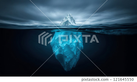 depiction of a surreal iceberg depiction of a surreal iceberg 121645550