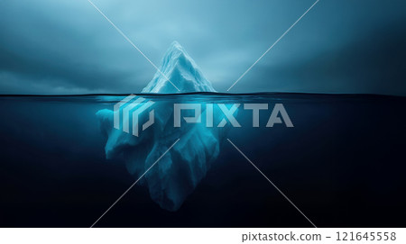 depiction of a surreal iceberg 121645558