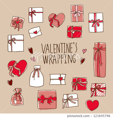 情人節包裝手繪插圖集 情人節包裝手繪插圖集 121645746