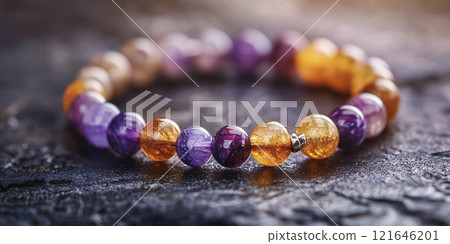 多彩天然石戒指AI圖像 121646201