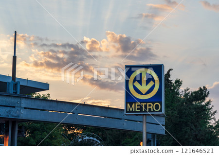 Montreal, Quebec, Canada - August 11 2021 : Montreal Metro Papineau station. 121646521