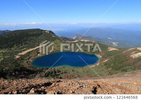 A spectacular view of Goshiki-numa from the summit of Mount Issaikyo 121646568