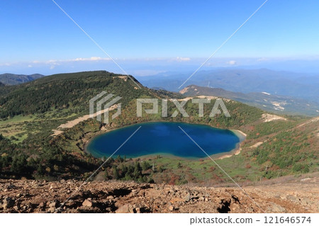 A spectacular view of Goshiki-numa from the summit of Mount Issaikyo A spectacular view of Goshiki-numa from the summit of Mount Issaikyo 121646574