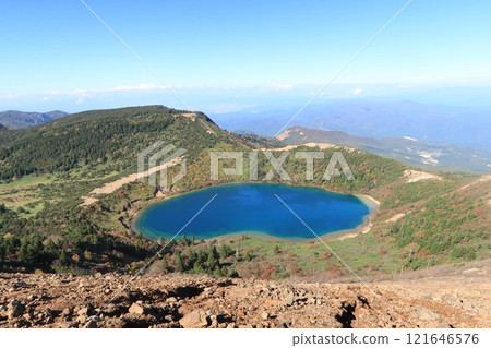 A spectacular view of Goshiki-numa from the summit of Mount Issaikyo A spectacular view of Goshiki-numa from the summit of Mount Issaikyo 121646576
