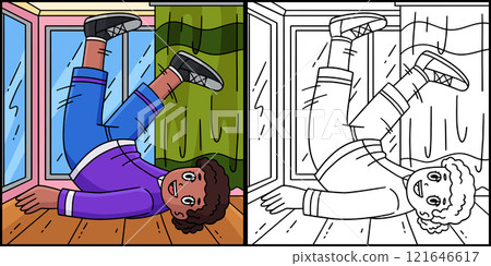 Breakdance B Girl Performing Back Spin Breakdance B Girl Performing Back Spin 121646617